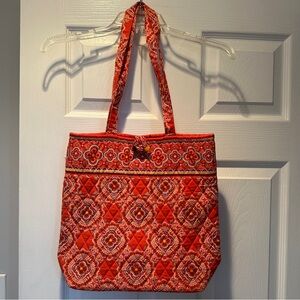 Vera Bradley Orange Quilted Tote